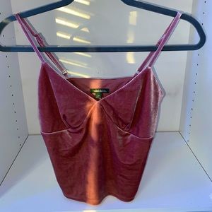 velvet bustier top
